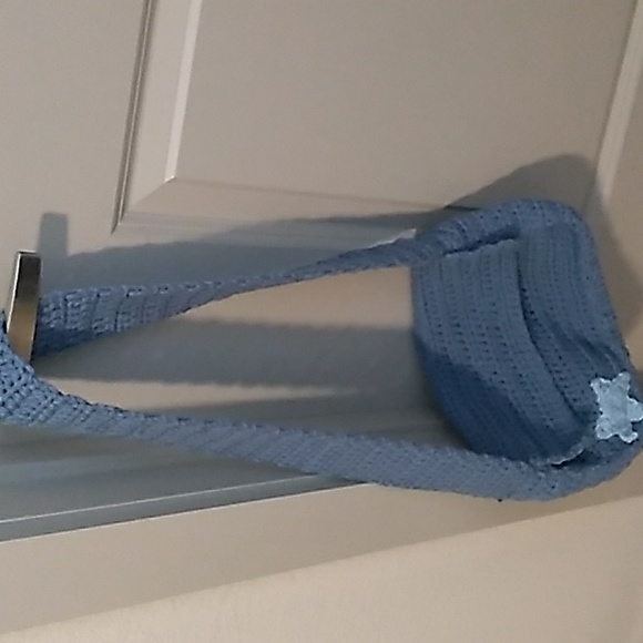 Handmade crochet star messenger bag - Picture 2 of 4